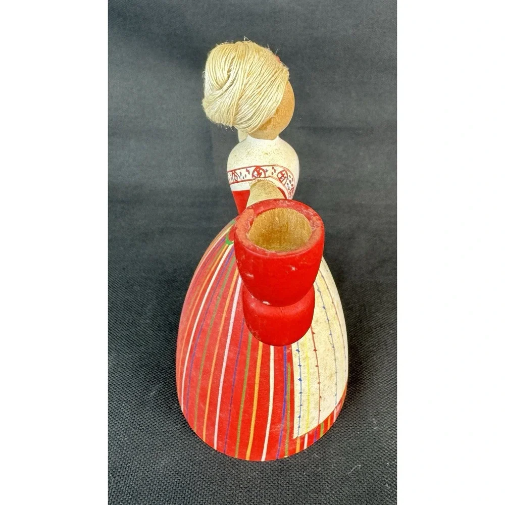 Vintage Swedish Candlestick Holder  Helmslojden Boras Sweden Hand Painted